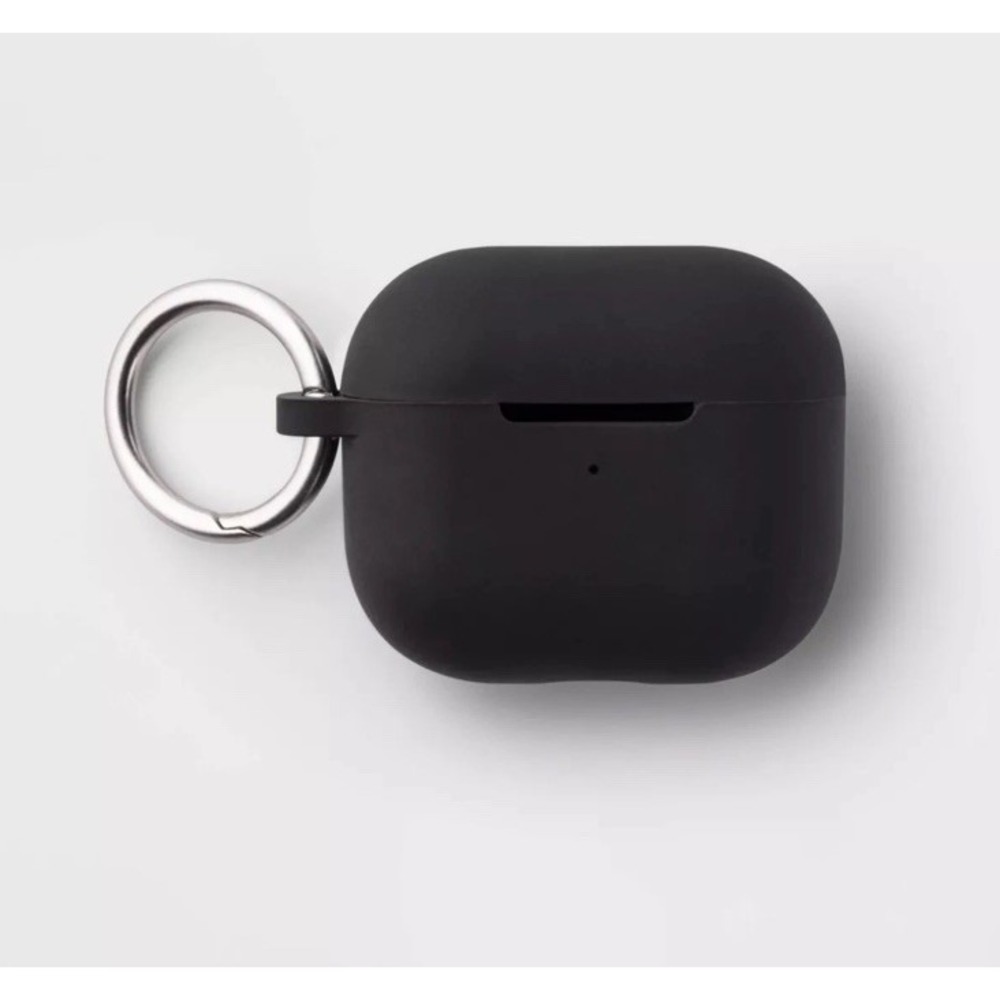 Apple AirPods (3rd Generation) Silicone Case with Clip - heyday Black with Silve